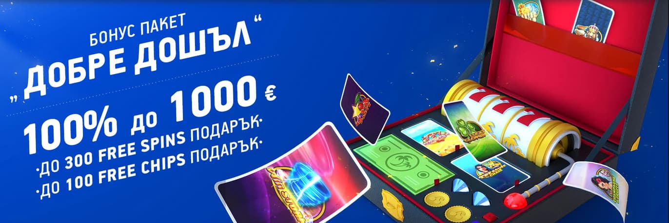 Palms Bet начален бонус Казино до 1 000 евро